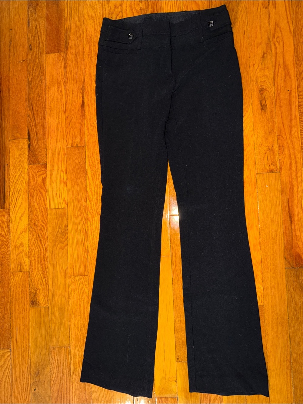 Candie's Black Boot-Cut Women’s Pants with Button Waist